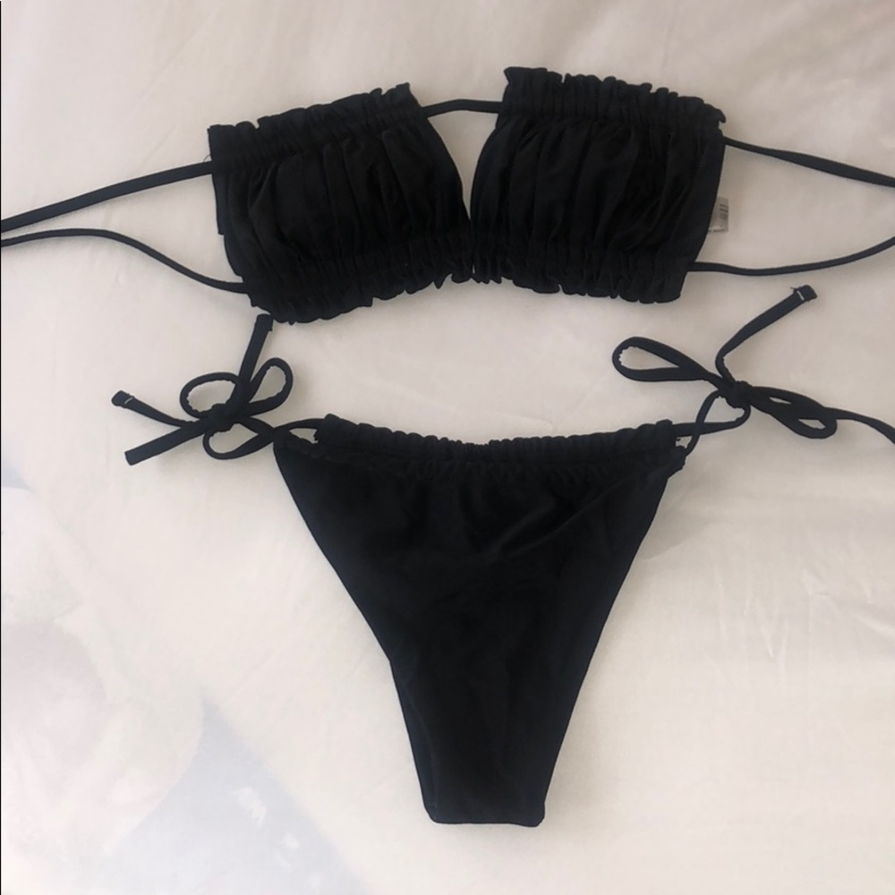 Never worn Black Ruffle Swimsuit!